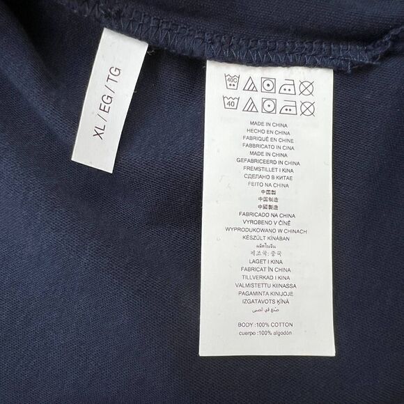 New Michael Kors Men US XL Navy Blue Sweatshirt Crew Neck Pullover Long Sleeve - Picture 7 of 8